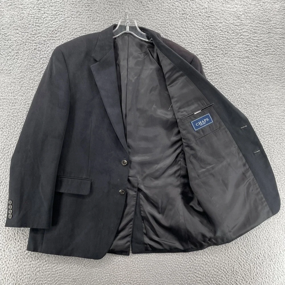 Chaps Ralph Lauren Blazer Men's 42R Black Sport Coat‎ Jacket Corpcore Academia
